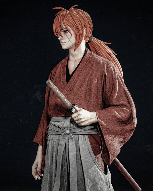 Kenshin Himura resin kit – Unpainted 3D Printed Model kit