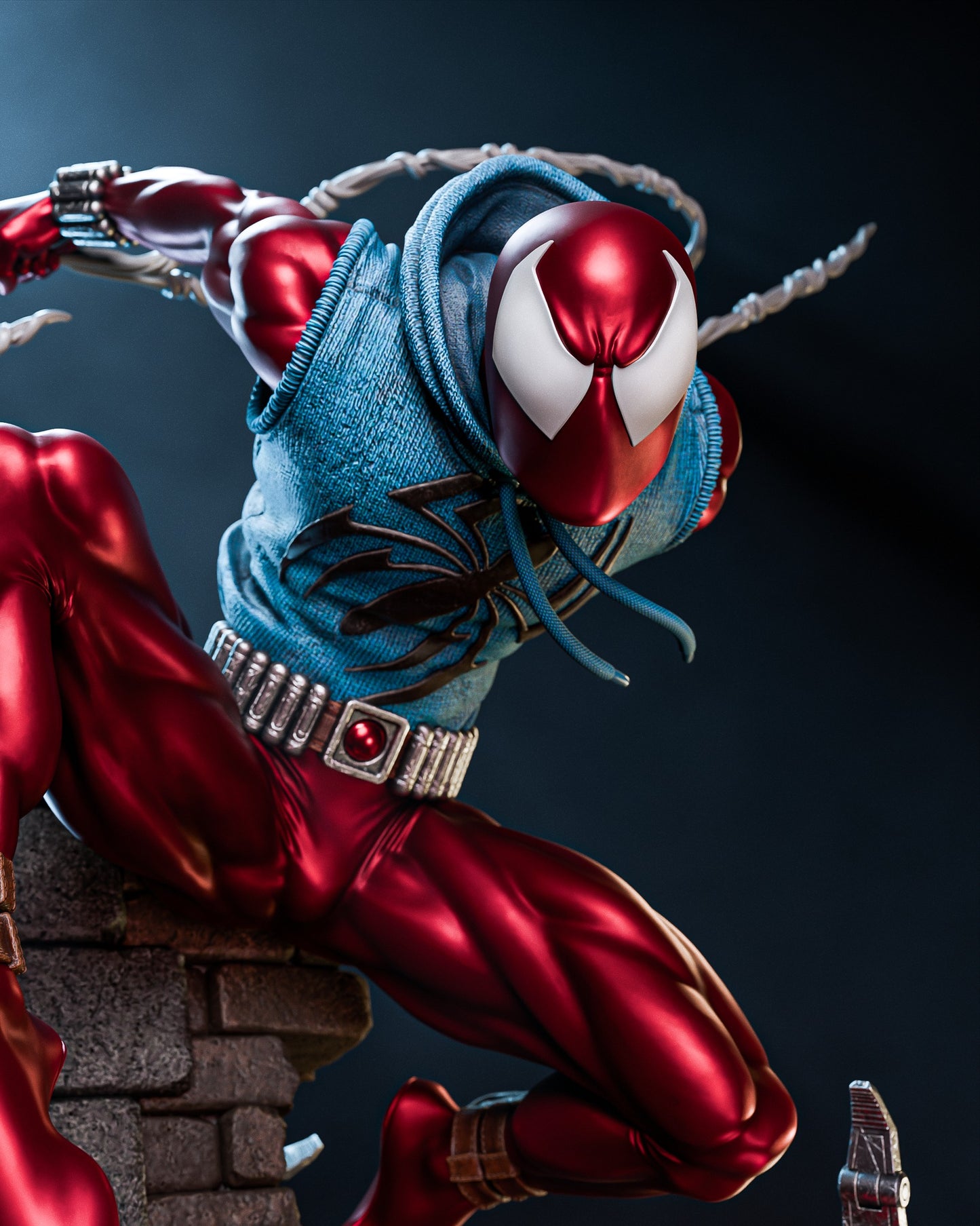 Scarlet Spider Style Clone Vigilante – Unpainted 3D Printed Model Kit