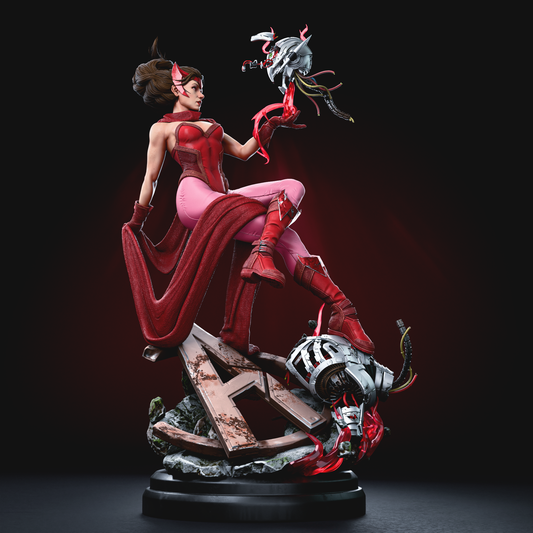 Scarlet Witch style Chaos Hex Girl resin kit – Unpainted 3D Printed Model kit