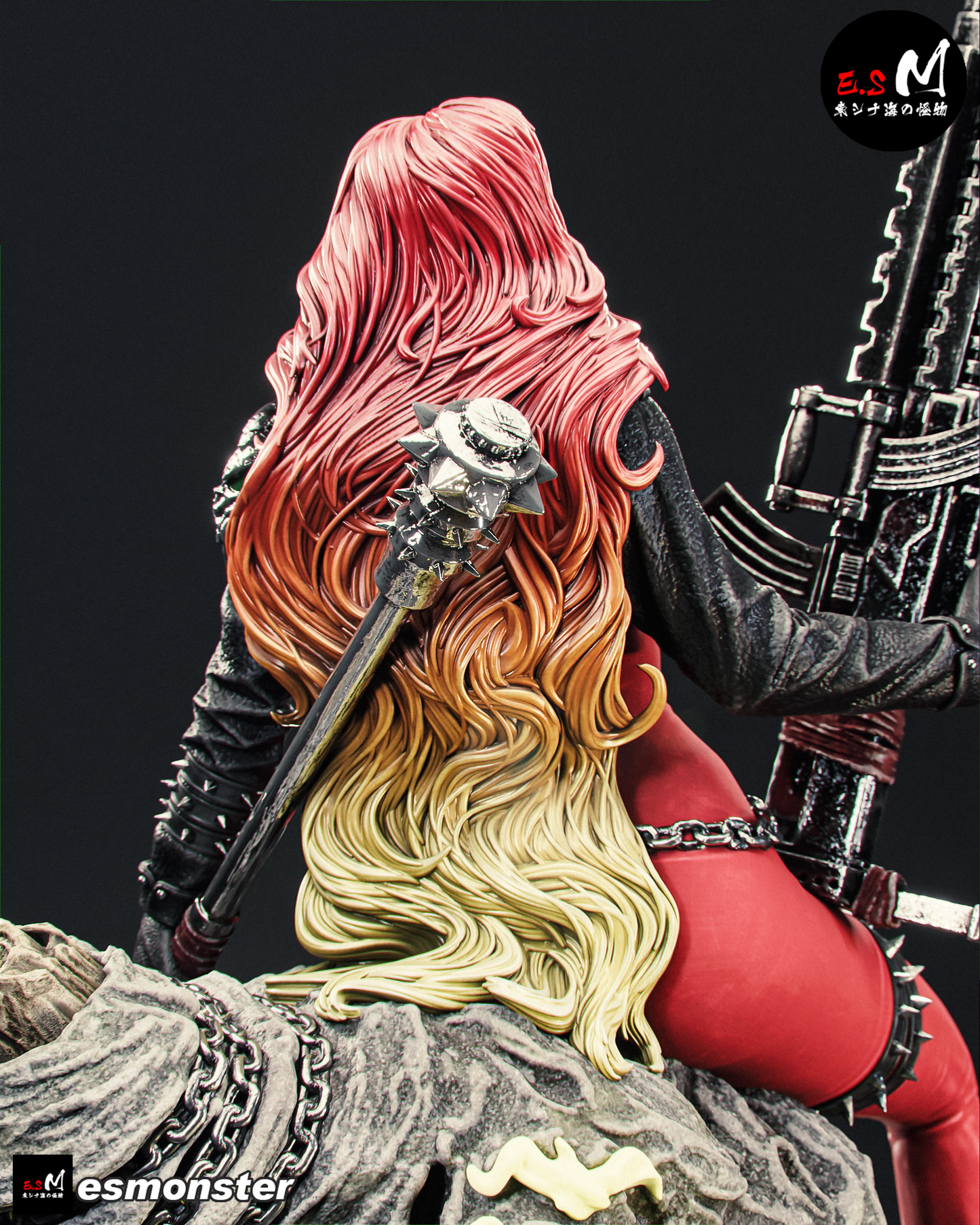 Scorched Alien Head Style Comic Unpainted Resin Garage Model Kit (1/6-1/12)