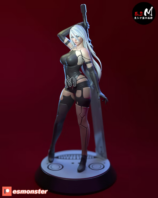 Casual A2 Style NieR Automata Unpainted Resin Garage Model Kit (1/6-1/12)