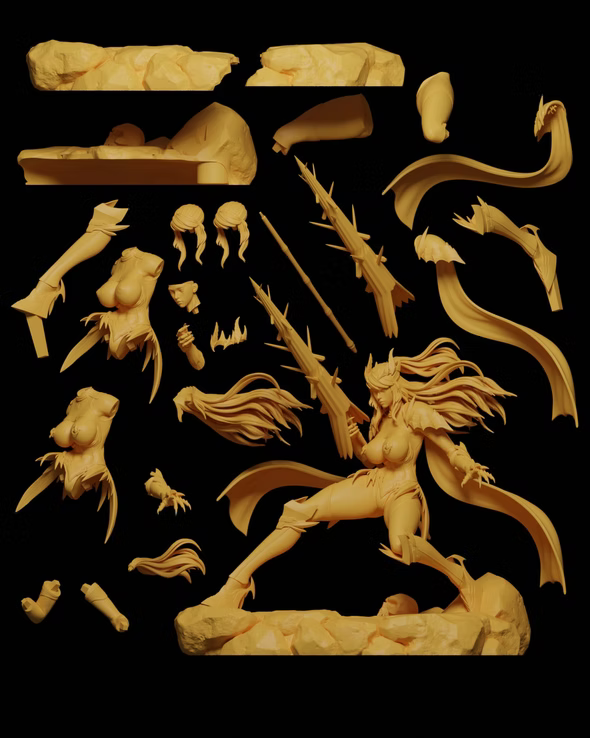 Artoria Pendragon Style Fate Lance Unpainted Resin Garage Kit (1/6-1/12)