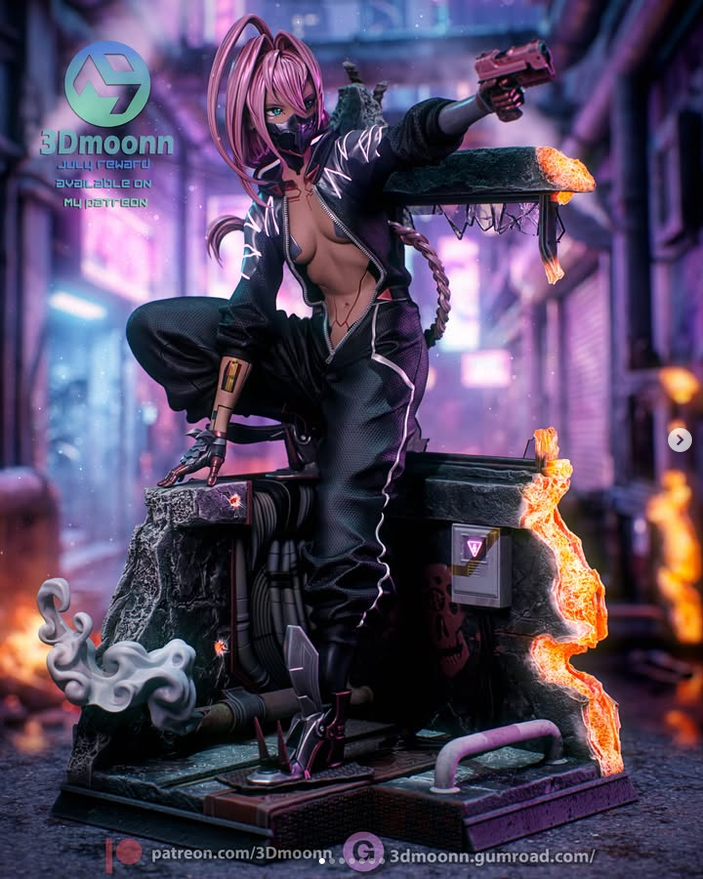 Talia Yang Style Cyberpunk Edgerunners 2 Unpainted Resin Garage Kit (1/6-1/12)