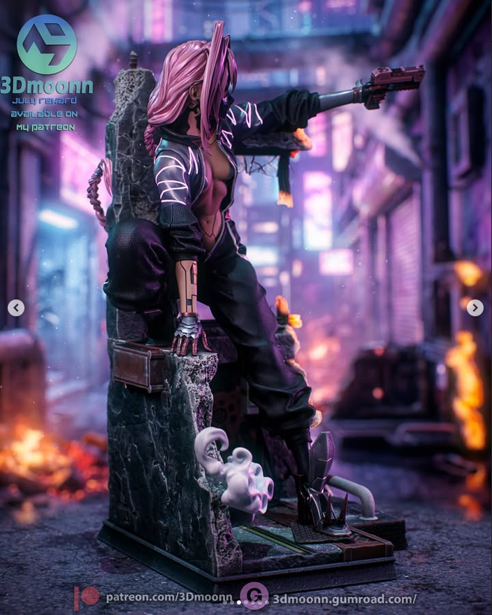 Talia Yang Style Cyberpunk Edgerunners 2 Unpainted Resin Garage Kit (1/6-1/12)