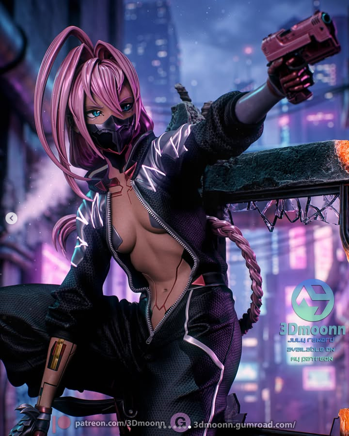Talia Yang Style Cyberpunk Edgerunners 2 Unpainted Resin Garage Kit (1/6-1/12)