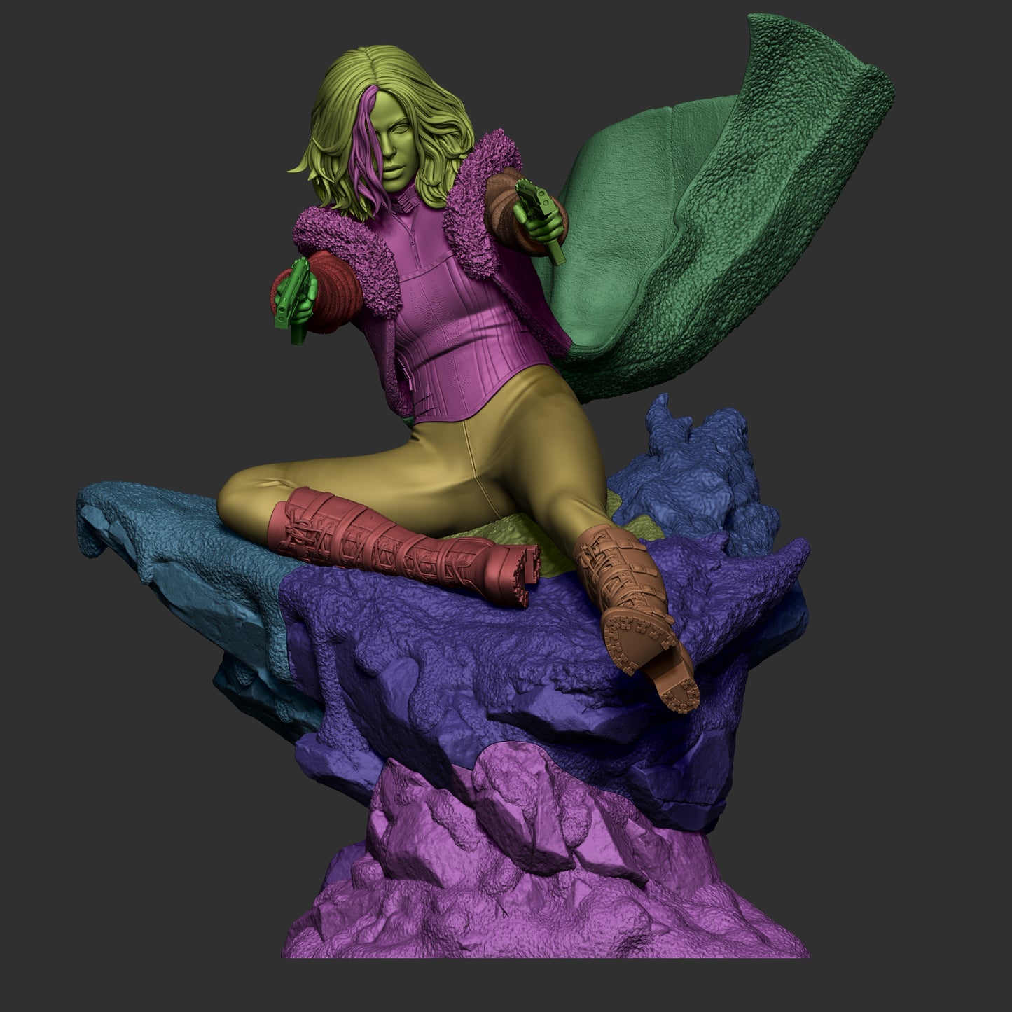 Selene Style Vampire Huntress – Unpainted 3D Printed Model Kit
