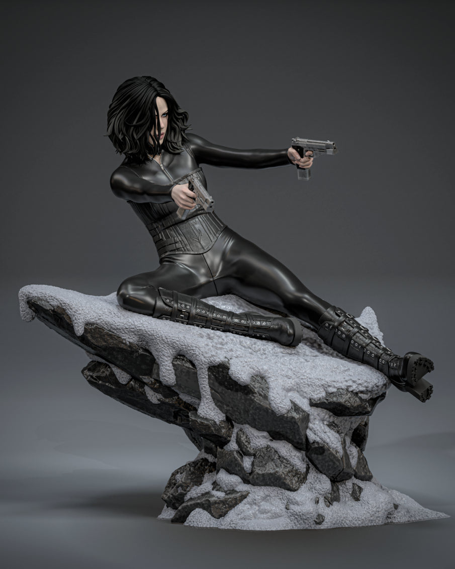 Selene Style Vampire Huntress – Unpainted 3D Printed Model Kit