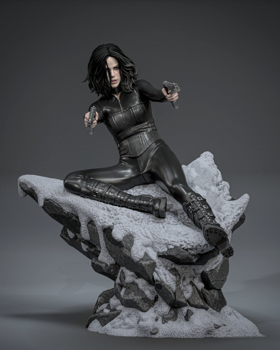 Selene Style Vampire Huntress – Unpainted 3D Printed Model Kit