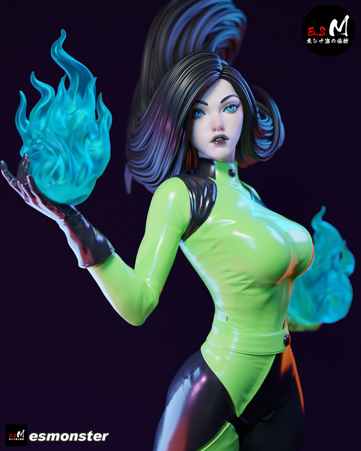 Shego Power Style Kim Possible Unpainted Resin Garage Kit (1/6-1/12)