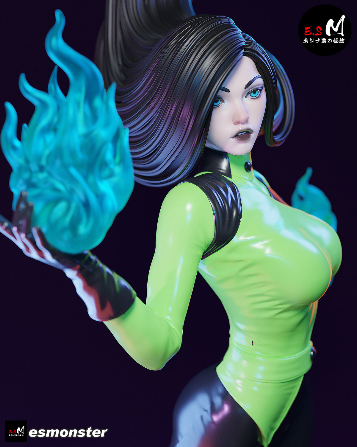 Shego Power Style Kim Possible Unpainted Resin Garage Kit (1/6-1/12)