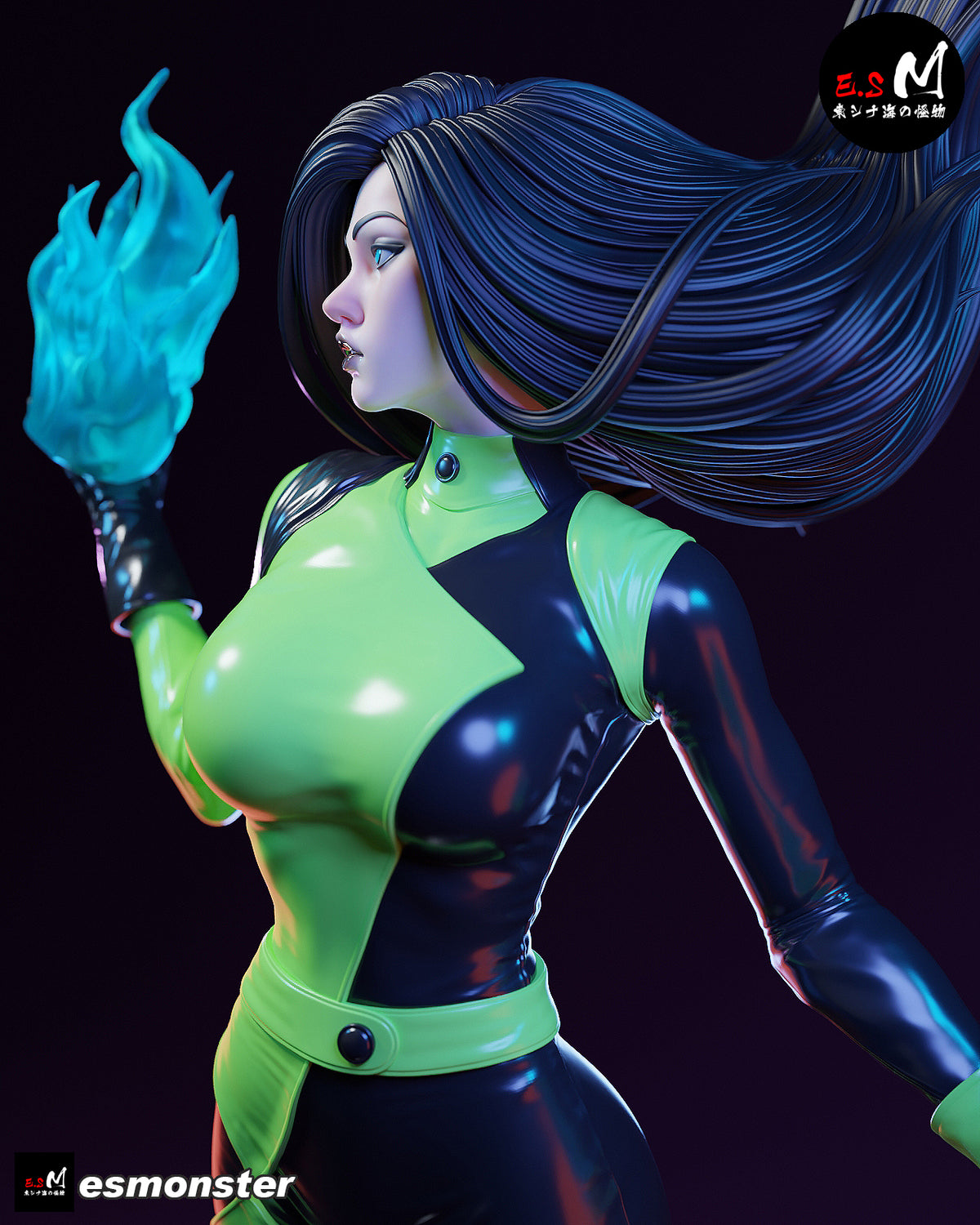 Shego Power Style Kim Possible Unpainted Resin Garage Kit (1/6-1/12)