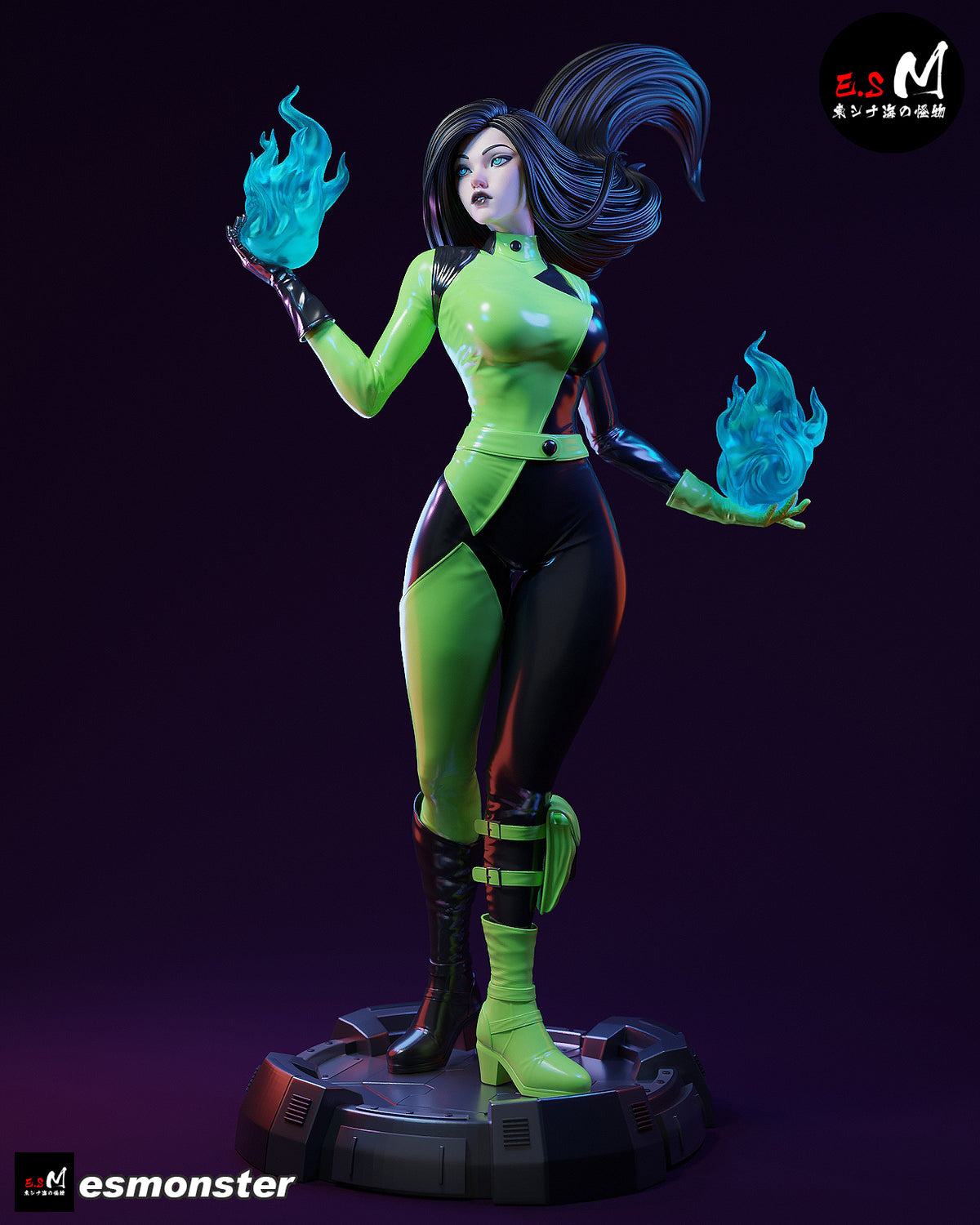 Shego Power Style Kim Possible Unpainted Resin Garage Kit (1/6-1/12)