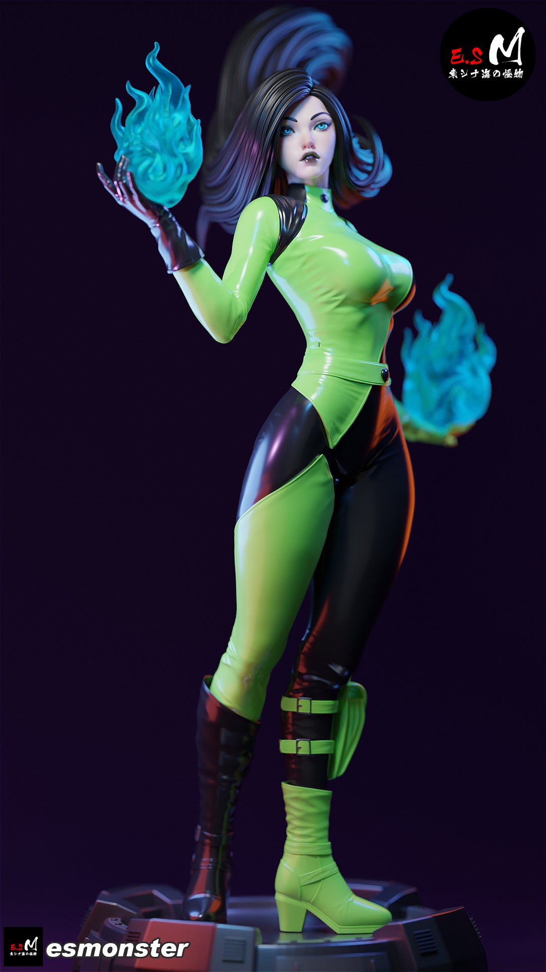 Shego Power Style Kim Possible Unpainted Resin Garage Kit (1/6-1/12)