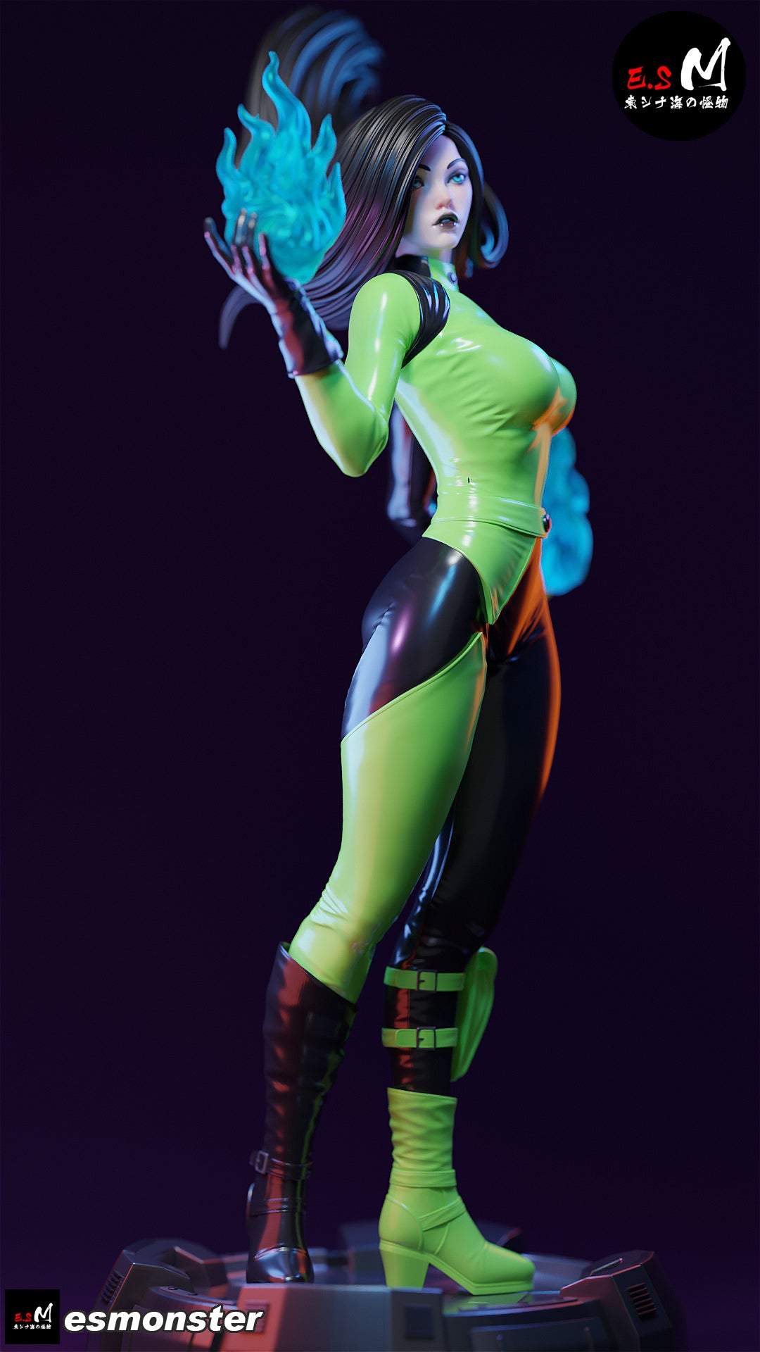 Shego Power Style Kim Possible Unpainted Resin Garage Kit (1/6-1/12)