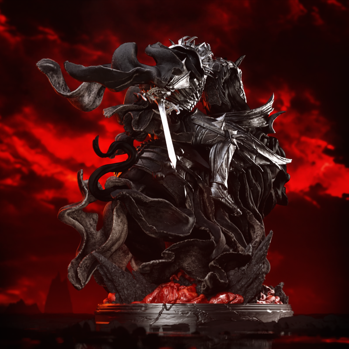 Skull Knight Style Berserk Unpainted Resin Garage Kit (1/6-1/12)