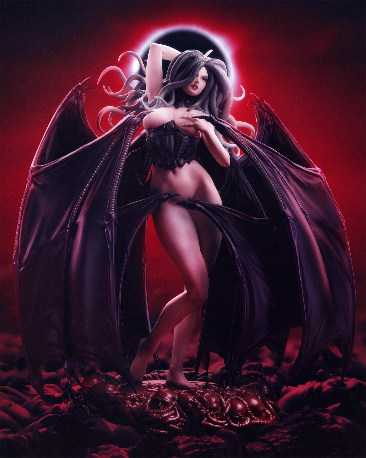 Slan Style Abyssal Temptress – Unpainted 3D Printed Model Kit