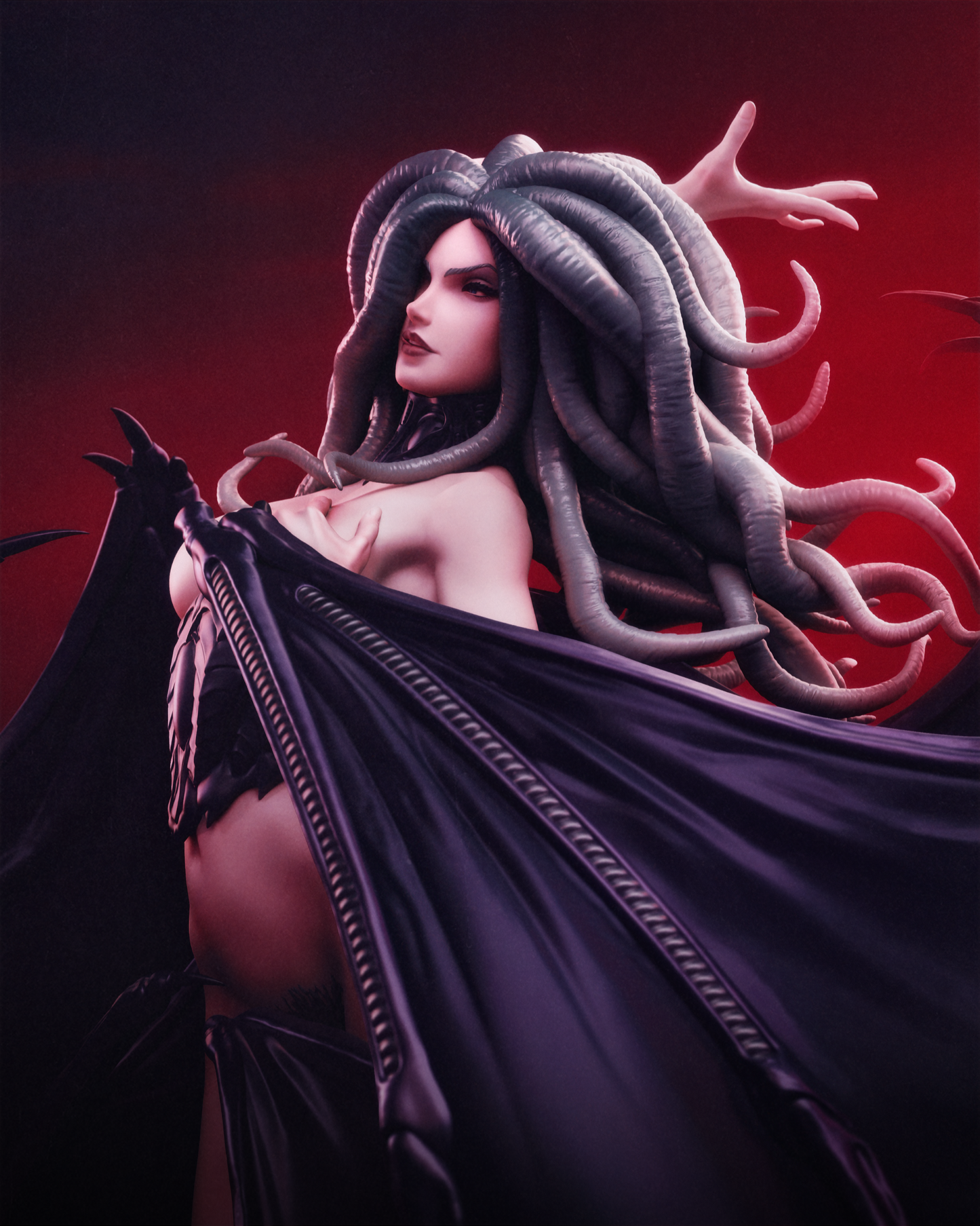 Slan Style Abyssal Temptress – Unpainted 3D Printed Model Kit