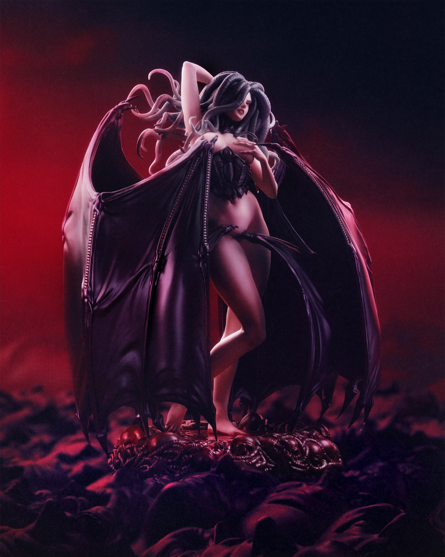 Slan Style Abyssal Temptress – Unpainted 3D Printed Model Kit