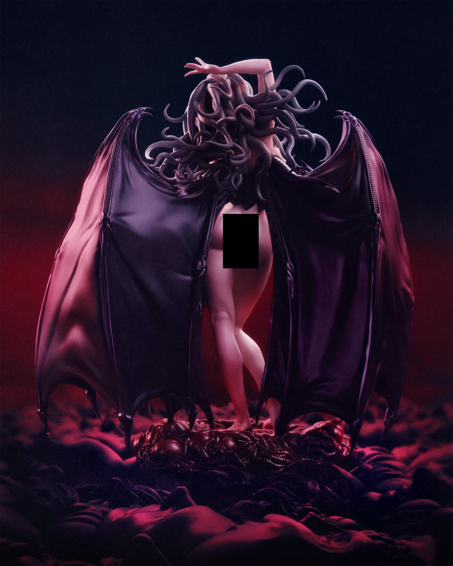 Slan Style Abyssal Temptress – Unpainted 3D Printed Model Kit