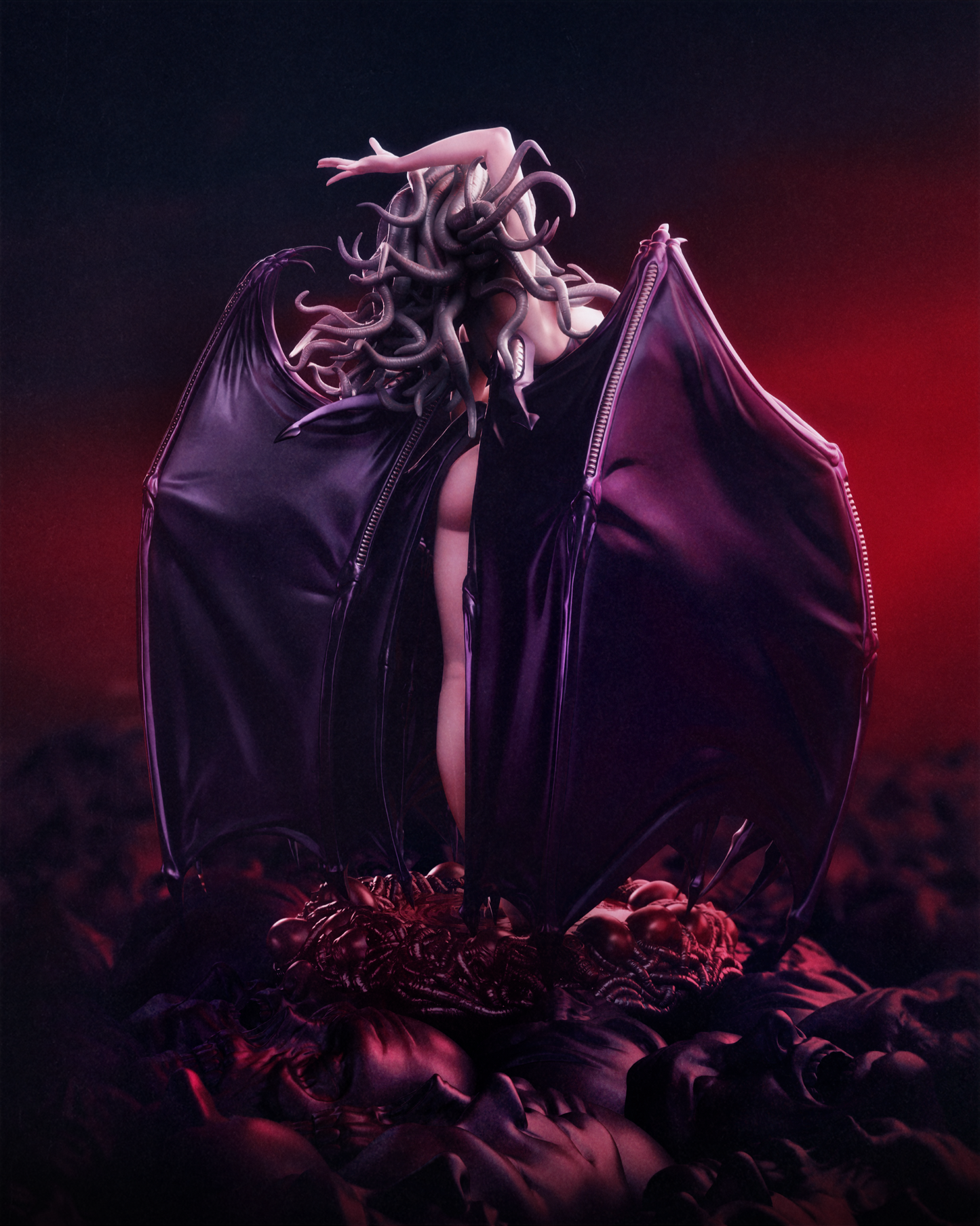Slan Style Abyssal Temptress – Unpainted 3D Printed Model Kit