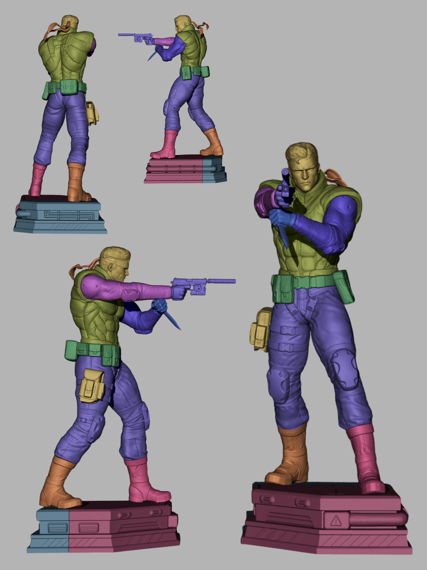 Solid Snake Style Metal Gear Unpainted Resin Garage Model Kit (1/6-1/12)