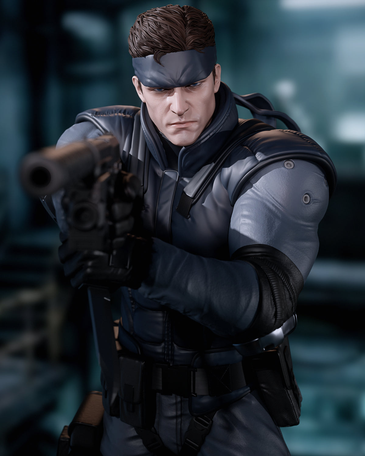 Solid Snake Style Metal Gear Unpainted Resin Garage Model Kit (1/6-1/12)