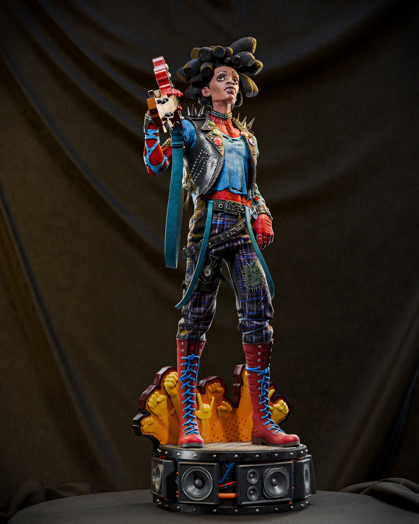 Spider Punk style Anarchist Webslinger resin kit – Unpainted 3D Printed Model kit