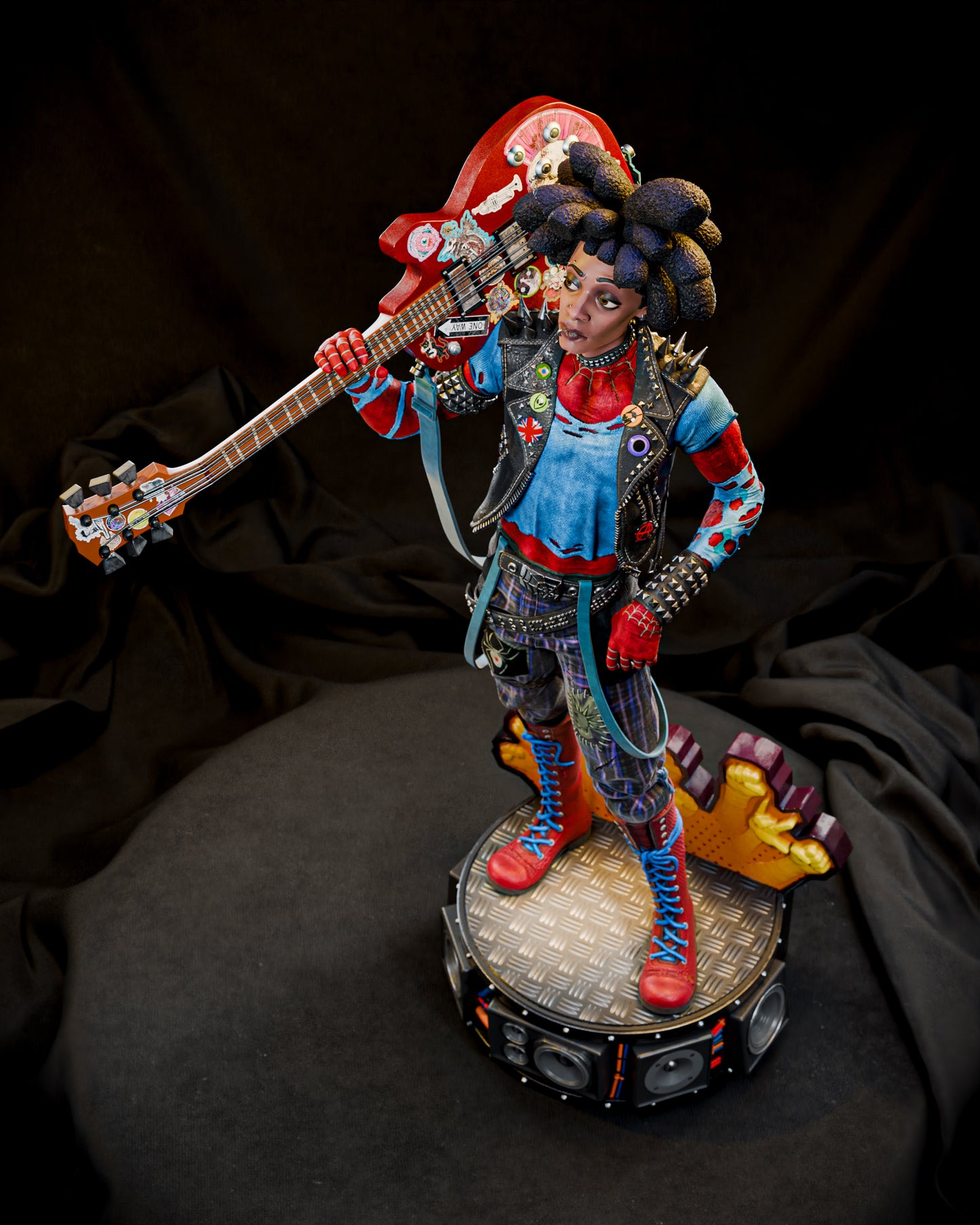 Spider Punk style Anarchist Webslinger resin kit – Unpainted 3D Printed Model kit