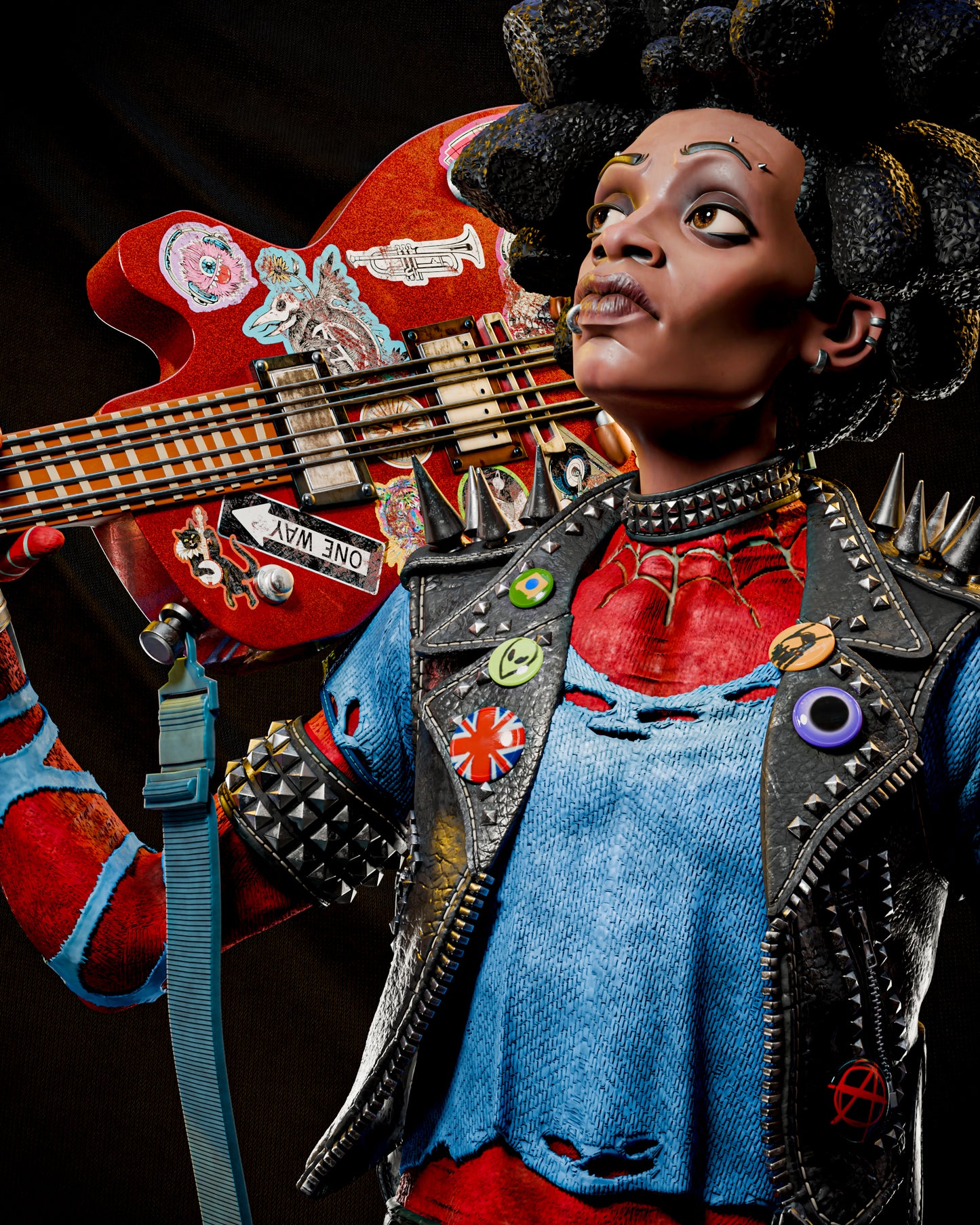 Spider Punk style Anarchist Webslinger resin kit – Unpainted 3D Printed Model kit