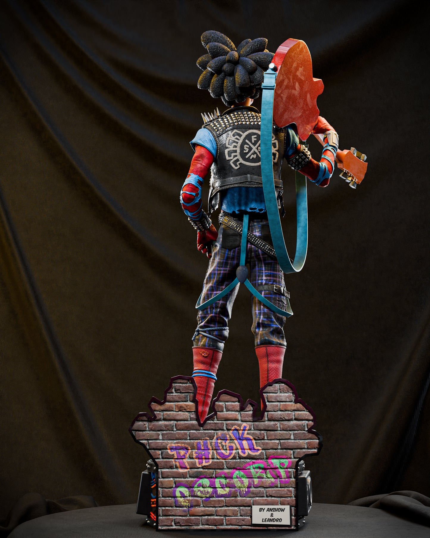 Spider Punk style Anarchist Webslinger resin kit – Unpainted 3D Printed Model kit