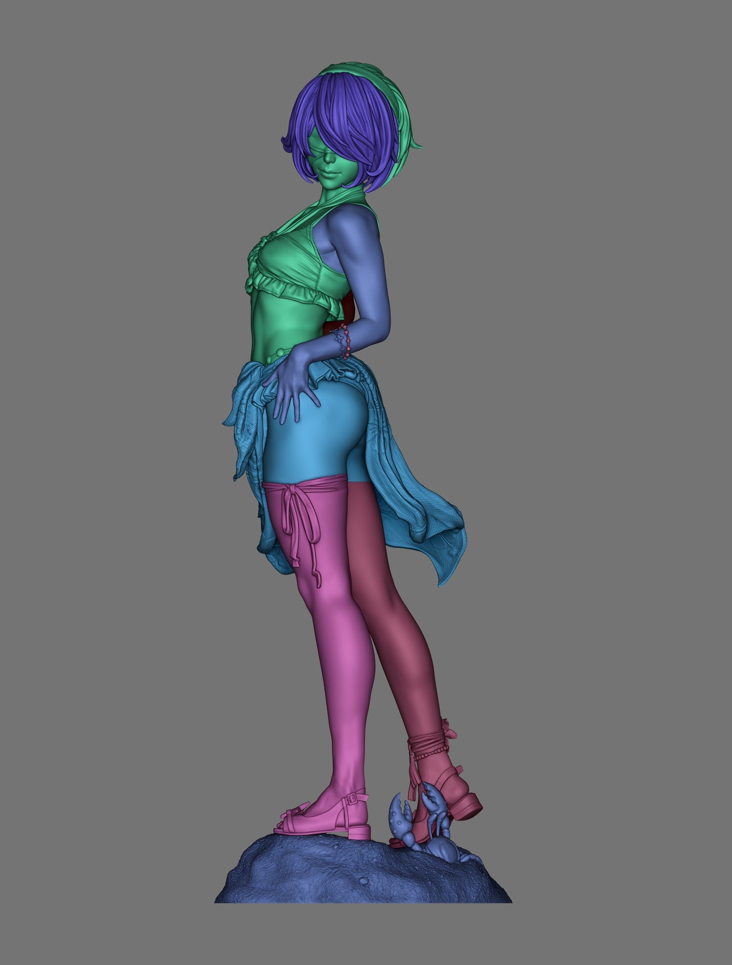 Swimsuit 2B figure kit - Unpainted 3D printed resin model kit