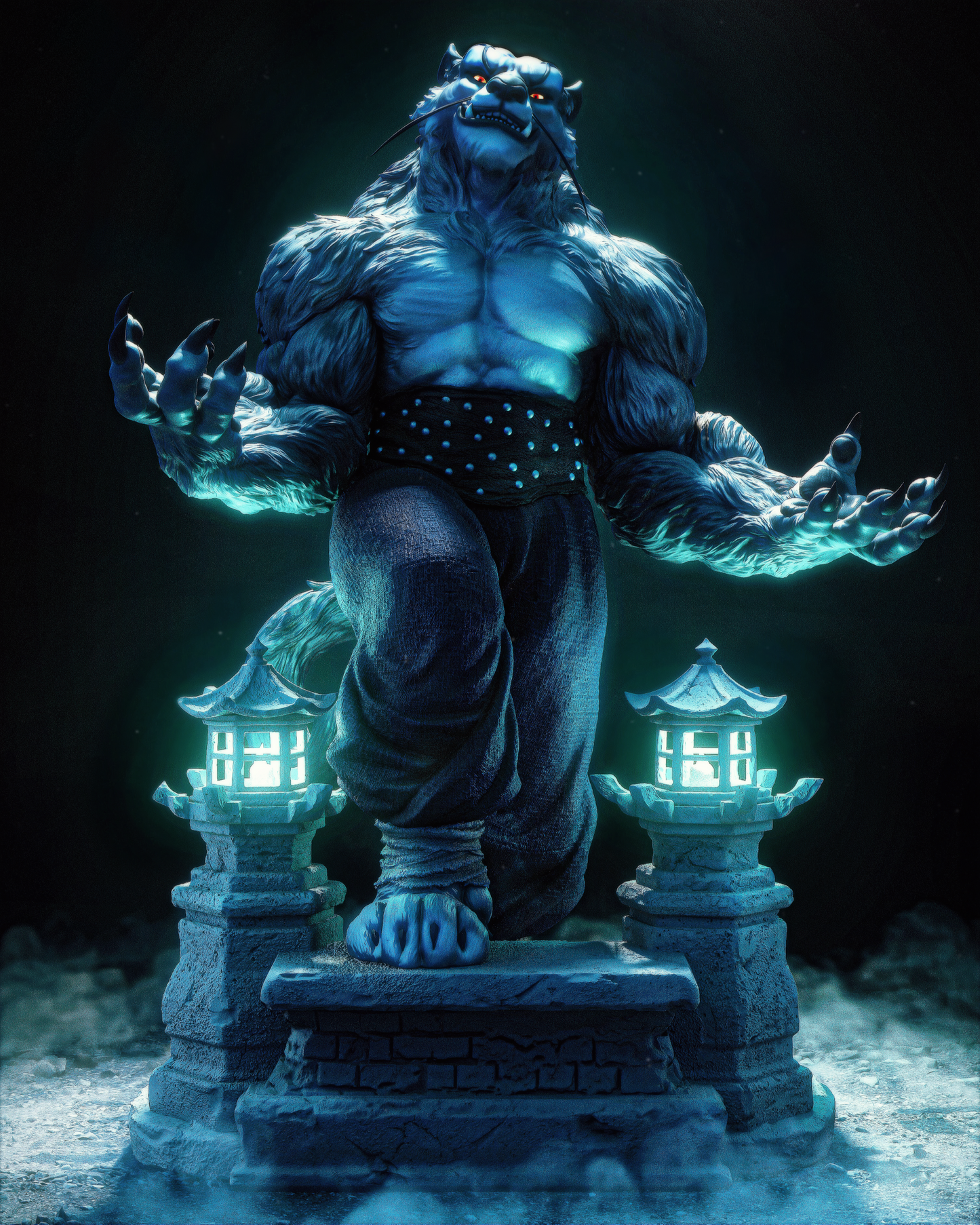 Tai Lung Style Martial Arts Master – Unpainted 3D Printed Model Kit