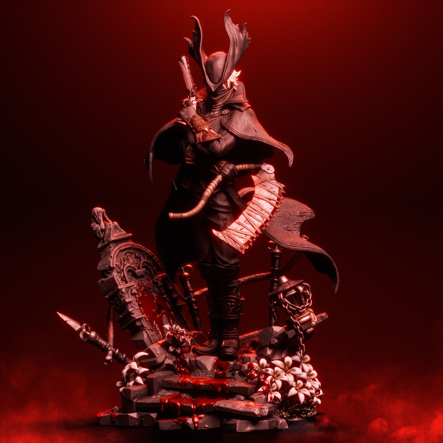 Hunter Style Nightmare Slayer – Unpainted 3D Printed Model Kit