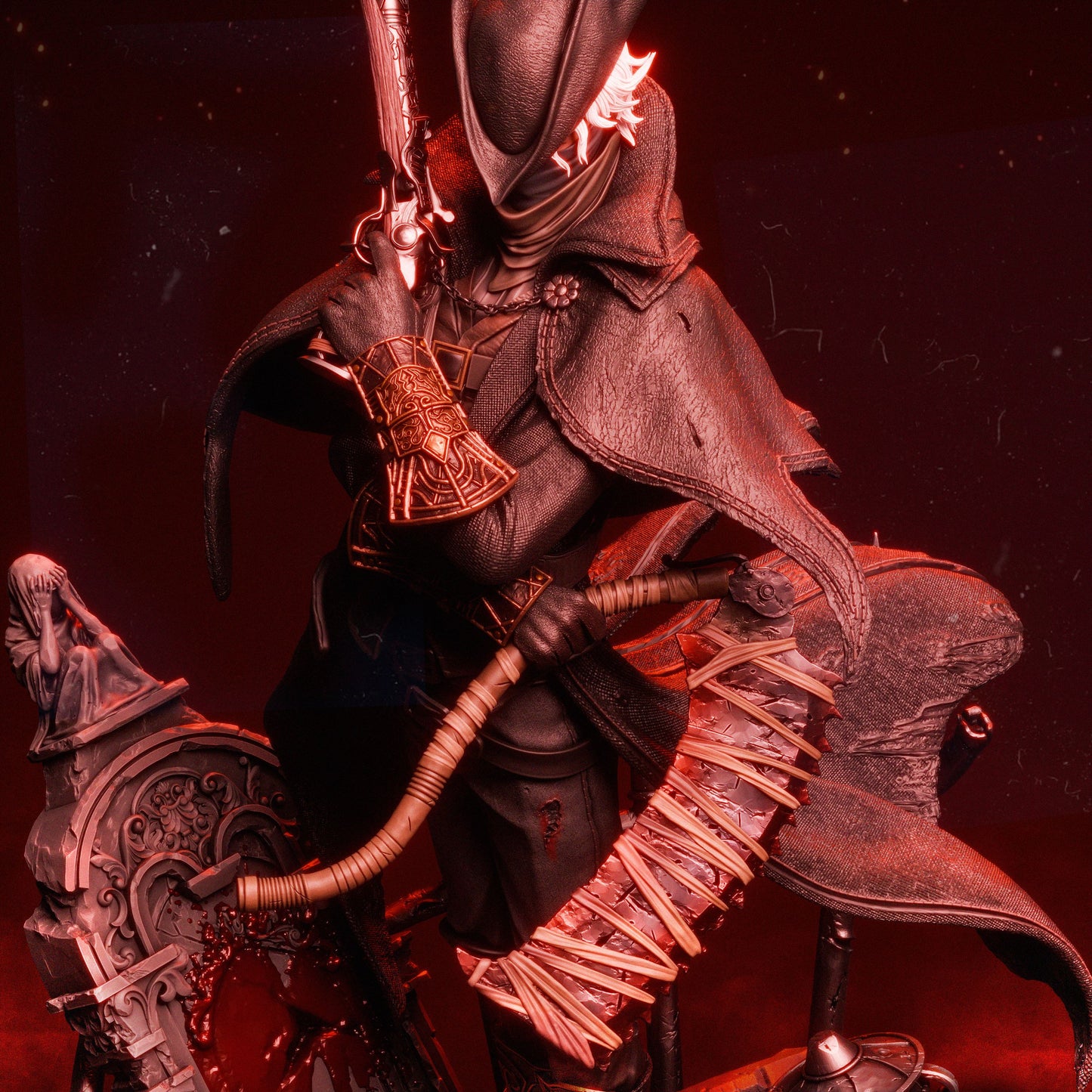 Hunter Style Nightmare Slayer – Unpainted 3D Printed Model Kit