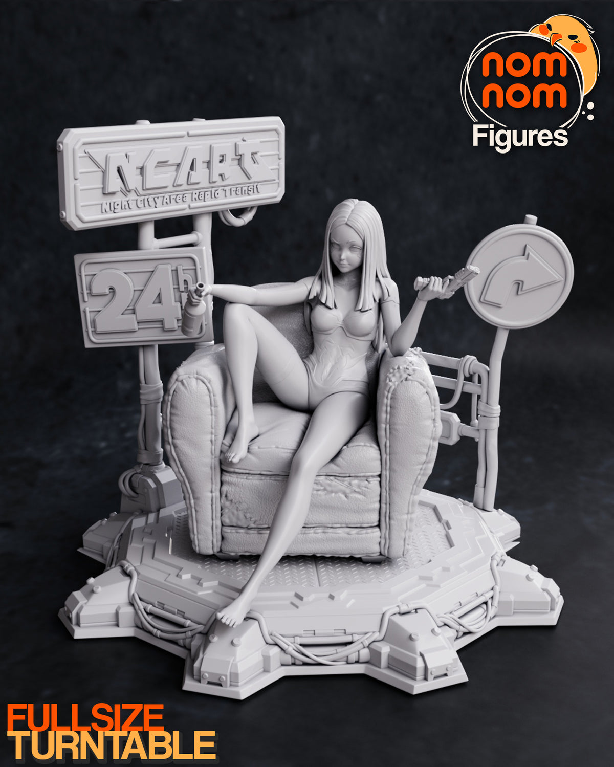 Lounging Rebecca Style Cyberpunk Unpainted Resin Garage Kit (1/6-1/12)