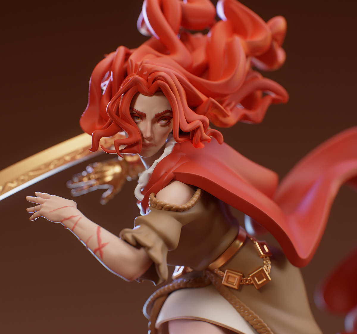 Flowing Hair Malenia Style Elden Ring Unpainted Resin Garage Kit (1/6-1/12)