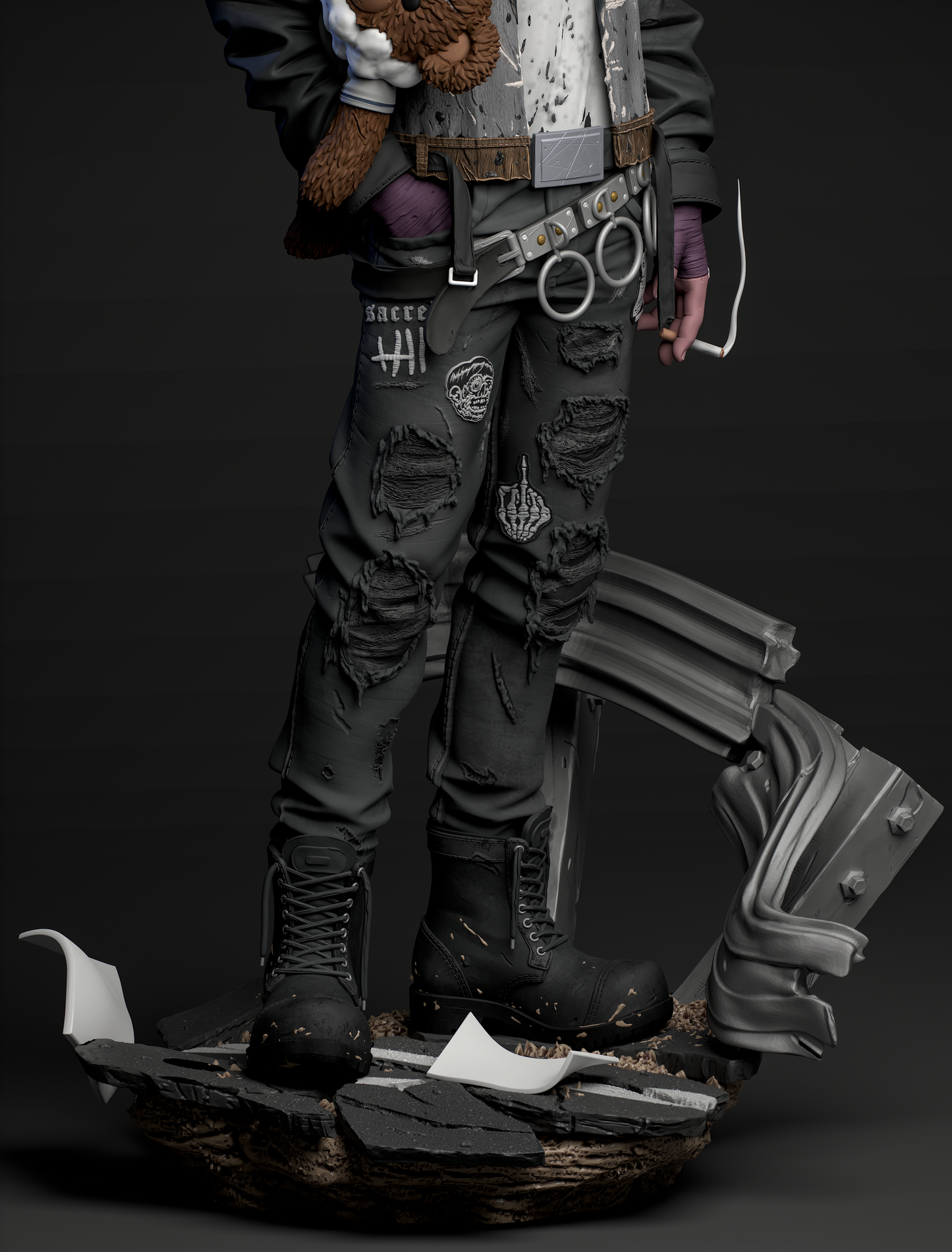 Dabi style Blue Flame Villain resin kit – Unpainted 3D Printed Model kit