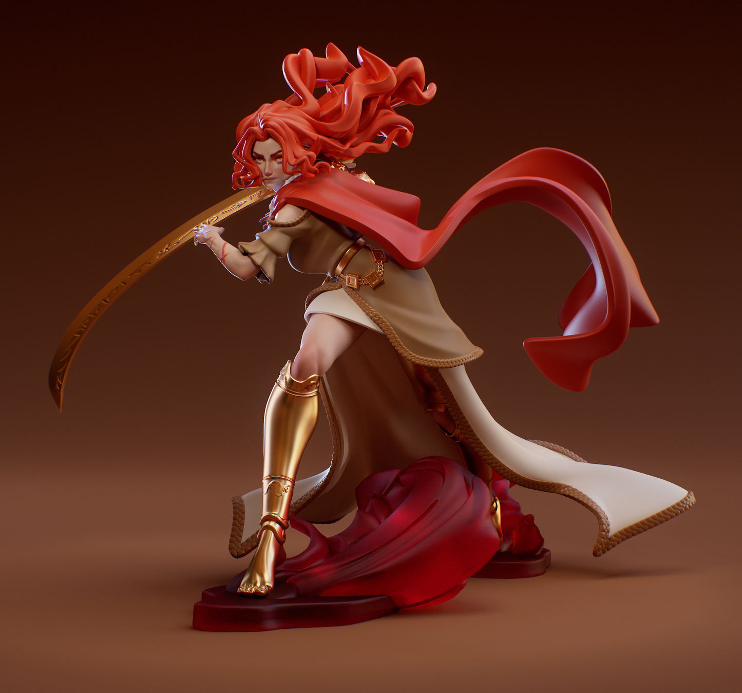 Flowing Hair Malenia Style Elden Ring Unpainted Resin Garage Kit (1/6-1/12)