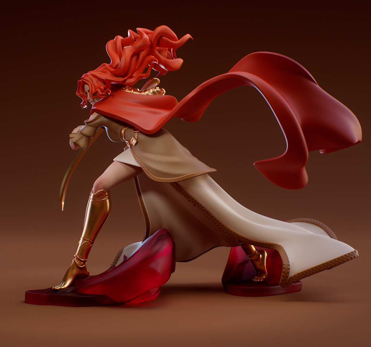 Flowing Hair Malenia Style Elden Ring Unpainted Resin Garage Kit (1/6-1/12)