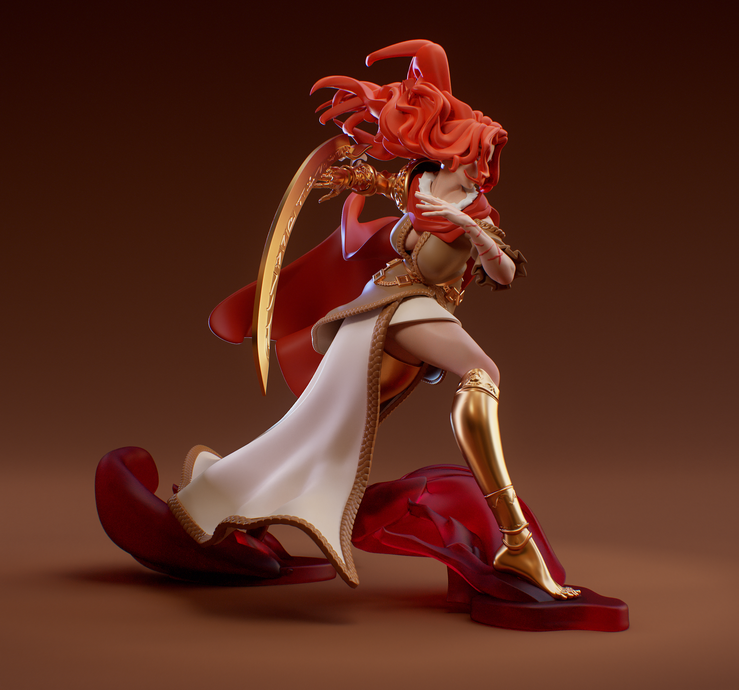 Flowing Hair Malenia Style Elden Ring Unpainted Resin Garage Kit (1/6-1/12)
