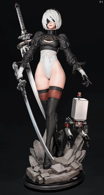 Attack 2B Style NieR Automata Unpainted Resin Garage Model Kit (1/6-1/12)