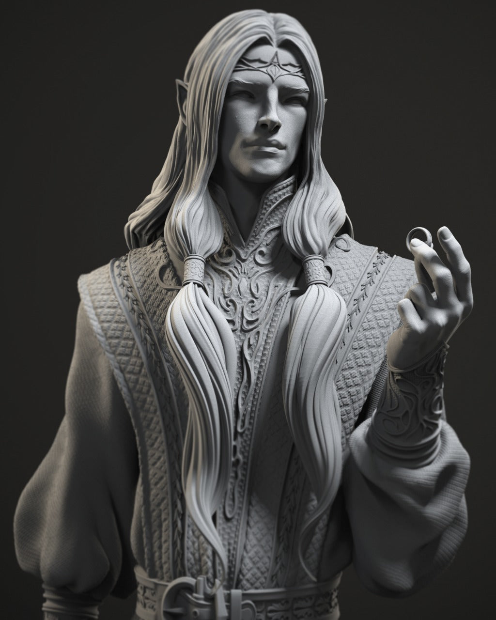 Sauron Style Dark Lord Resin Kit – Unpainted 3D Printed Model Kit