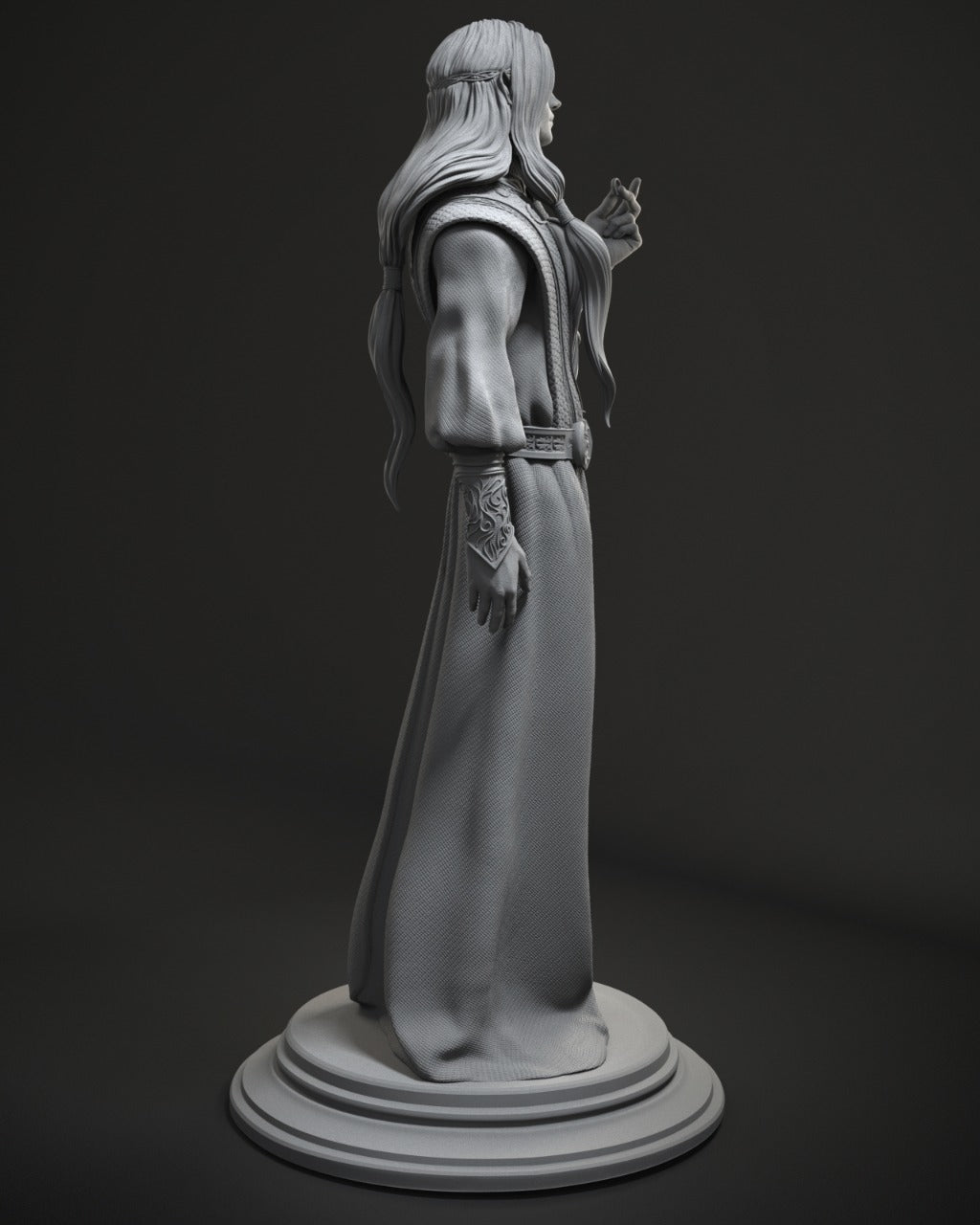 Sauron Style Dark Lord Resin Kit – Unpainted 3D Printed Model Kit