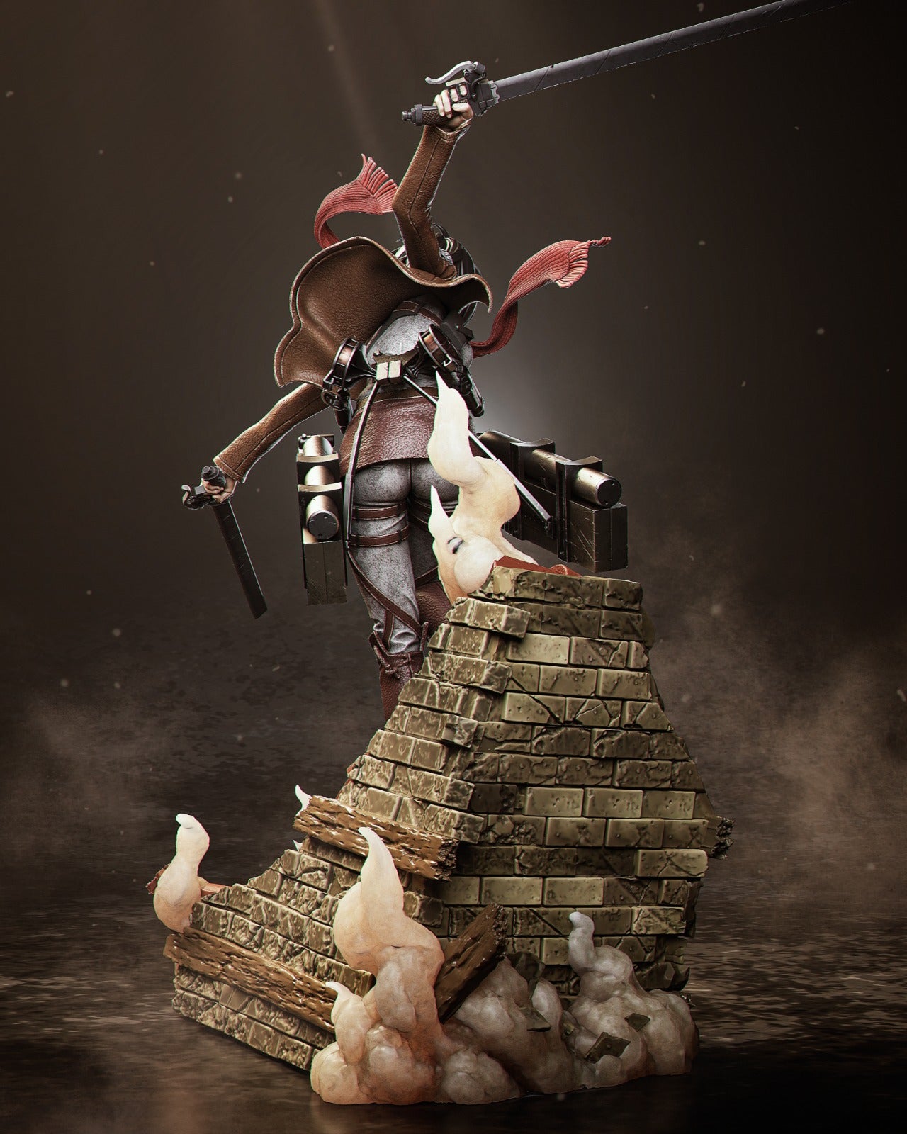 Mikasa Style Scout Warrior Resin Kit – Unpainted 3D Printed Model Kit