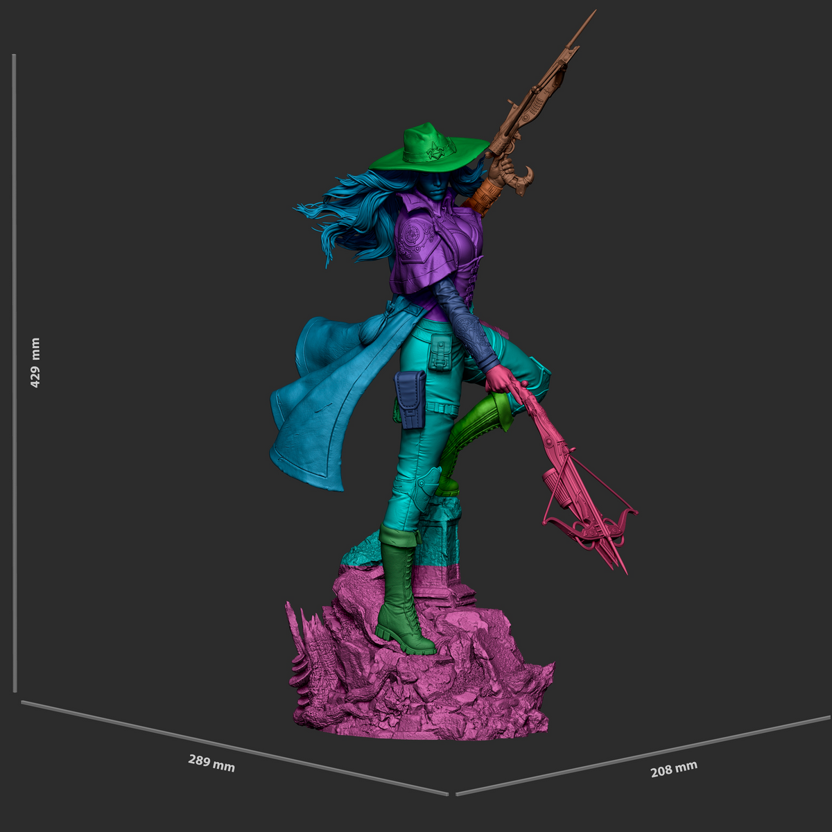 Witch Hunter Grimdark Inquisitor Unpainted Resin Garage Kit (1/6-1/12)