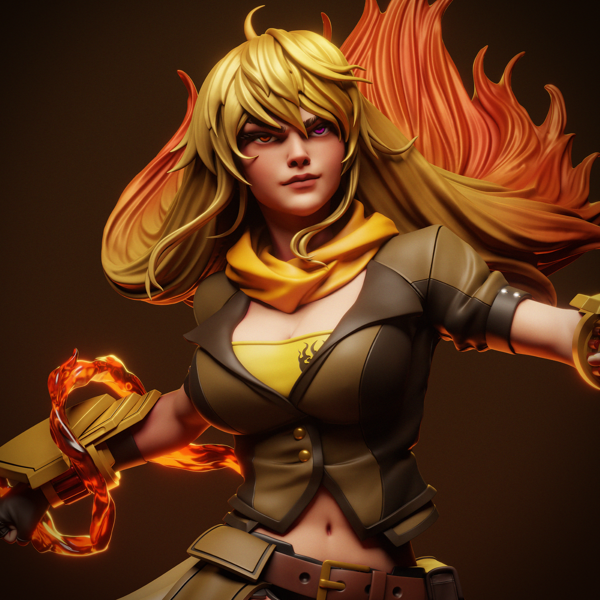 Yang Xiao Long Style RWBY Unpainted Resin Garage Model Kit (1/6-1/12)