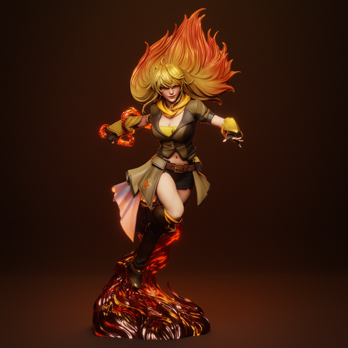 Yang Xiao Long Style RWBY Unpainted Resin Garage Model Kit (1/6-1/12)