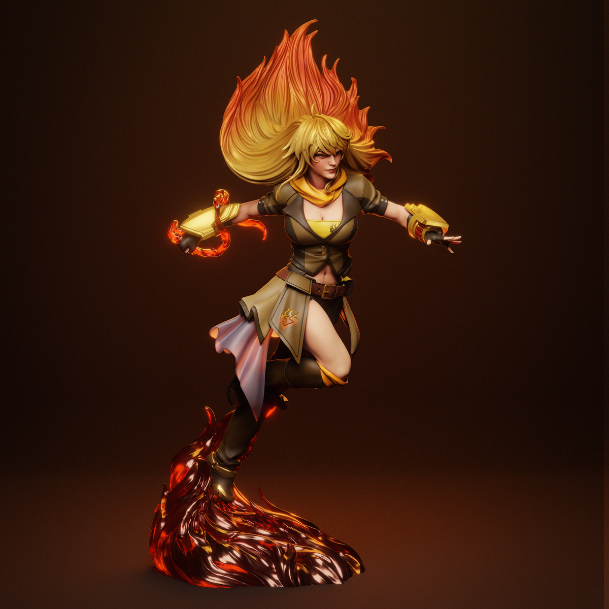 Yang Xiao Long Style RWBY Unpainted Resin Garage Model Kit (1/6-1/12)