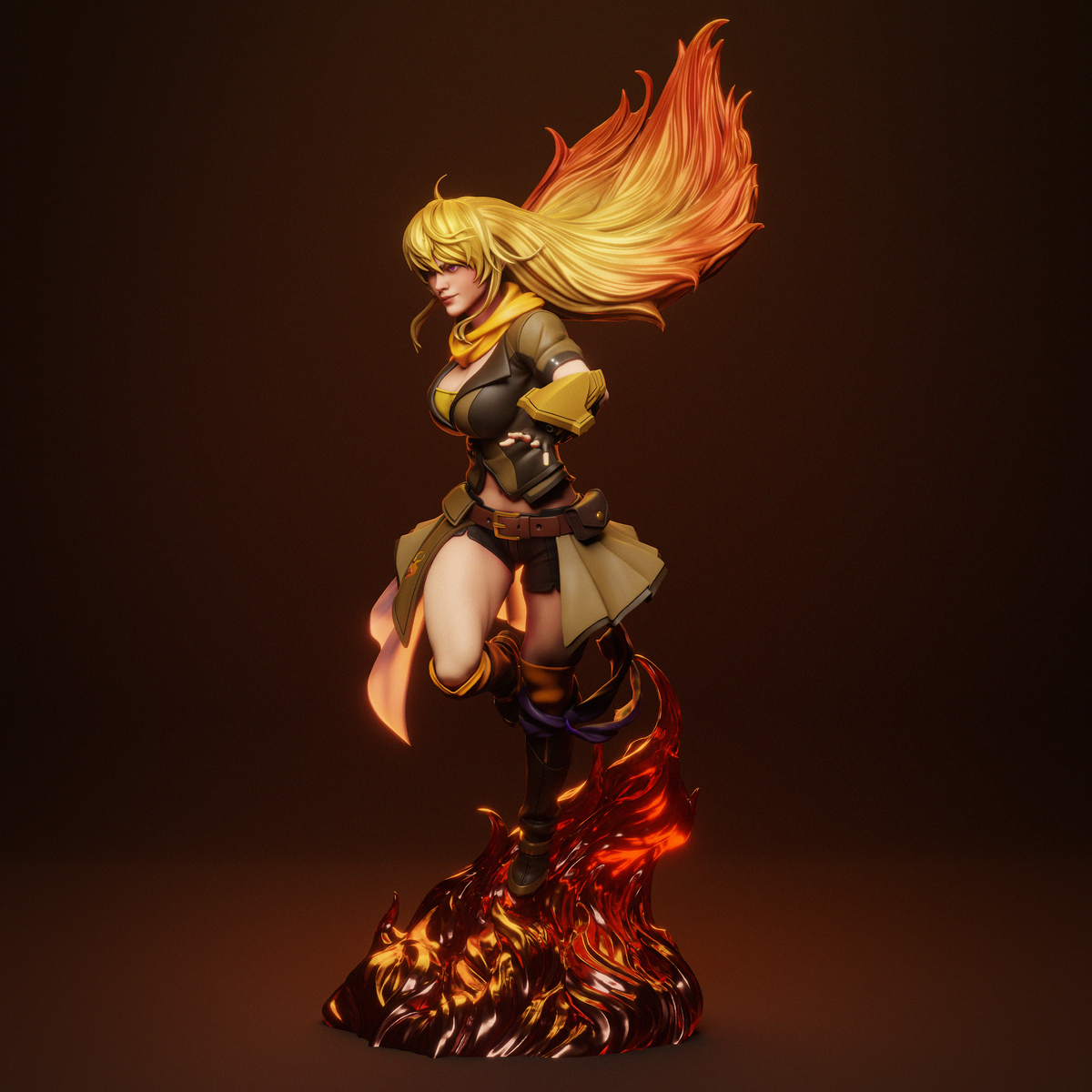 Yang Xiao Long Style RWBY Unpainted Resin Garage Model Kit (1/6-1/12)