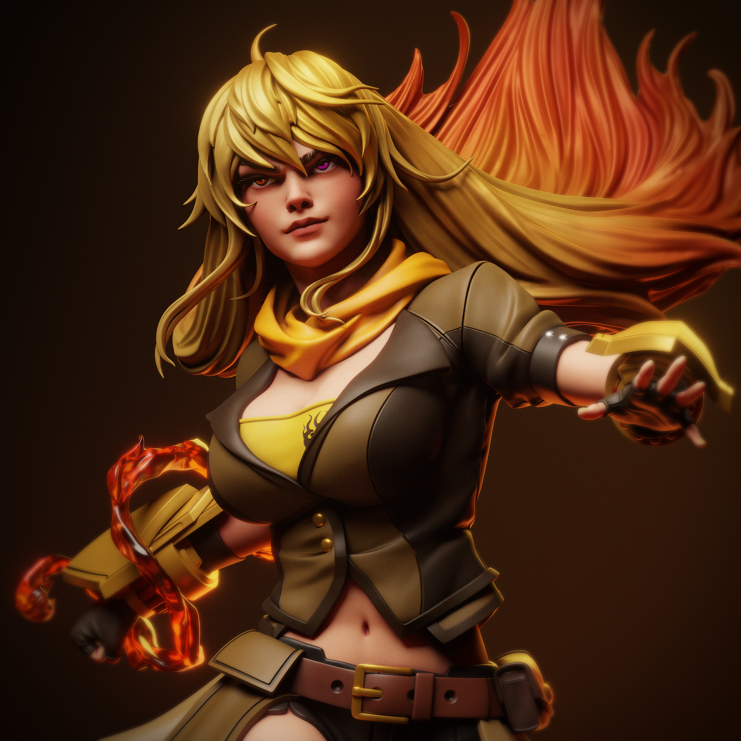 Yang Xiao Long Style RWBY Unpainted Resin Garage Model Kit (1/6-1/12)
